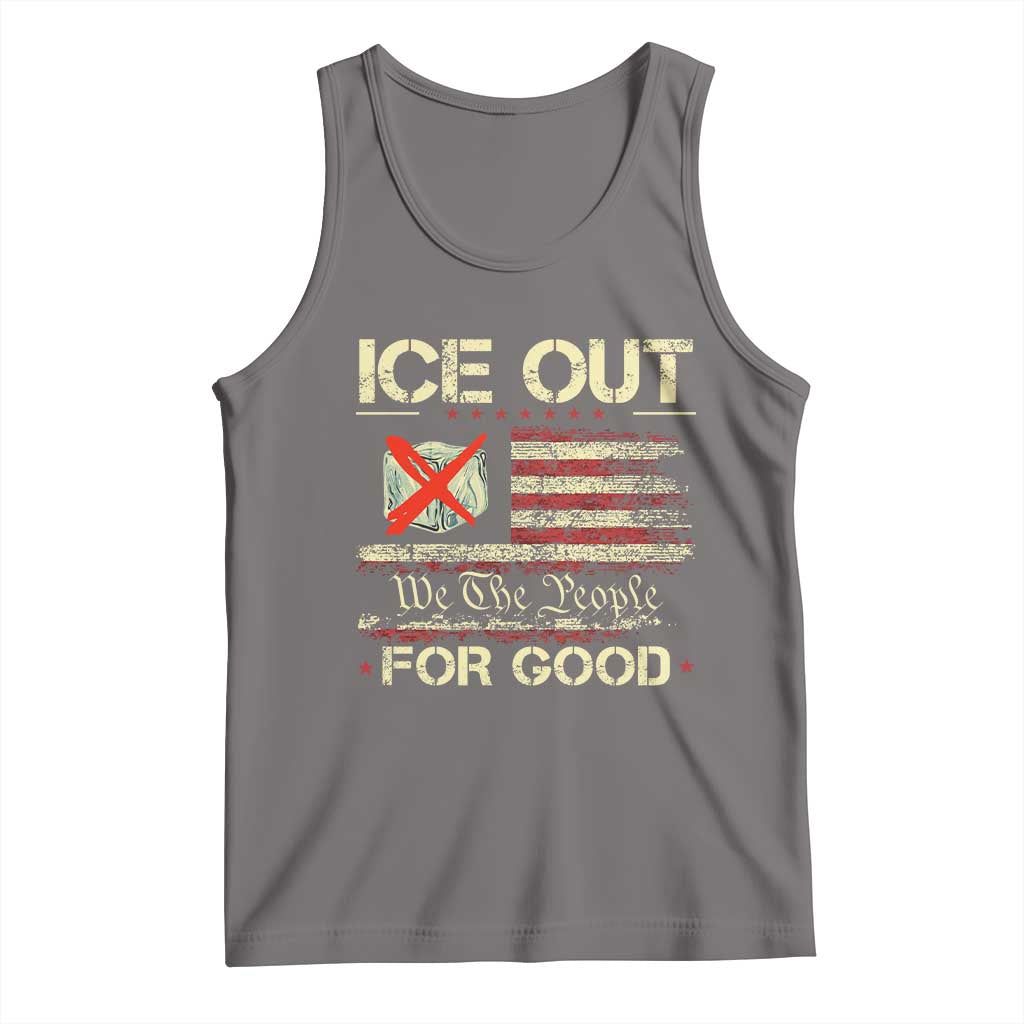 Ice Out For Good We The People Tank Top Justice and Freedom Political Resistance American Flag TS02 Deep Heather Print Your Wear