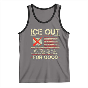 Ice Out For Good We The People Tank Top Justice and Freedom Political Resistance American Flag TS02 Deep Heather Black Print Your Wear