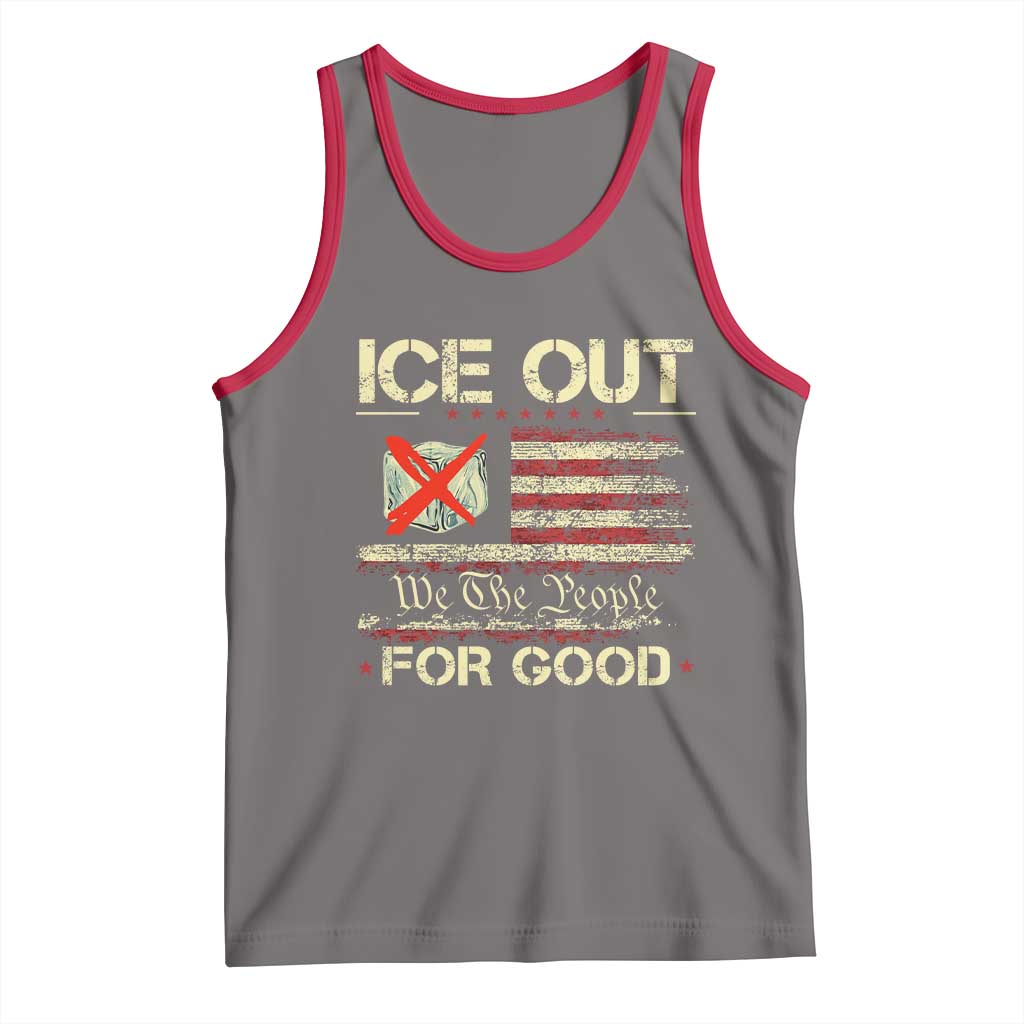 Ice Out For Good We The People Tank Top Justice and Freedom Political Resistance American Flag TS02 Deep Heather Red Print Your Wear