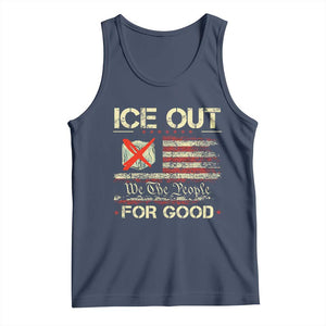 Ice Out For Good We The People Tank Top Justice and Freedom Political Resistance American Flag TS02 Navy Print Your Wear