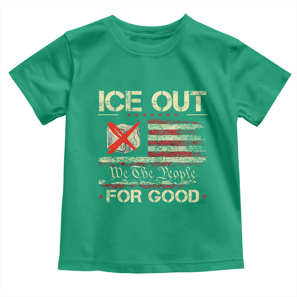 Ice Out For Good We The People Toddler T Shirt Justice and Freedom Political Resistance American Flag TS02 Irish Green Print Your Wear