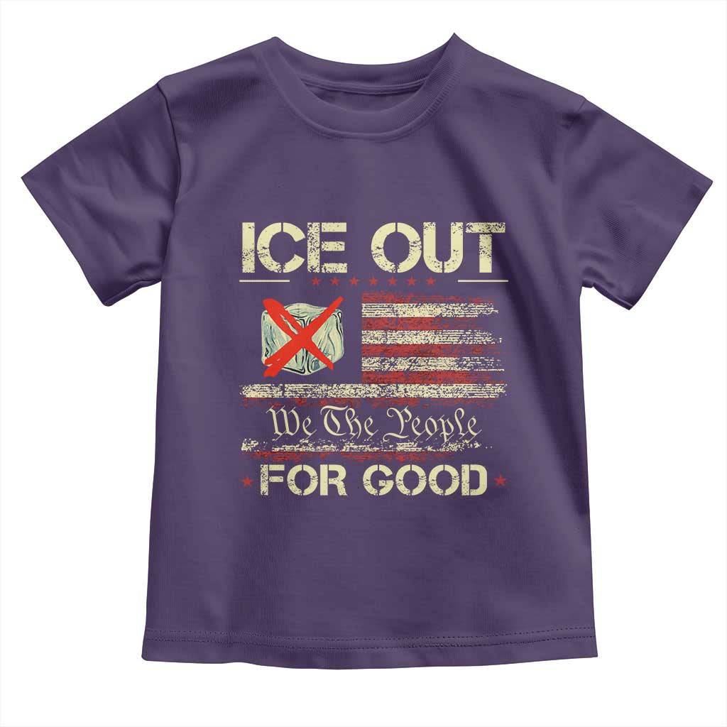 Ice Out For Good We The People Toddler T Shirt Justice and Freedom Political Resistance American Flag TS02 Purple Print Your Wear