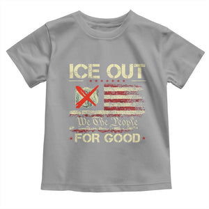 Ice Out For Good We The People Toddler T Shirt Justice and Freedom Political Resistance American Flag TS02 Sport Gray Print Your Wear