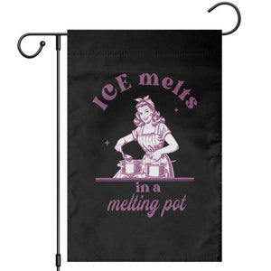 Ice Melts In A Melting Pot Garden Flag Funny Cooking Woman Retro Feminist Political Statement TS02 Black Print Your Wear