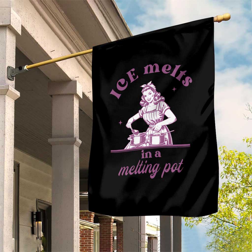 Ice Melts In A Melting Pot Garden Flag Funny Cooking Woman Retro Feminist Political Statement TS02 Print Your Wear