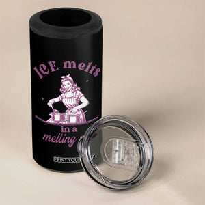 Ice Melts In A Melting Pot 4 in 1 Can Cooler Tumbler Funny Cooking Woman Retro Feminist Political Statement TS02 Print Your Wear