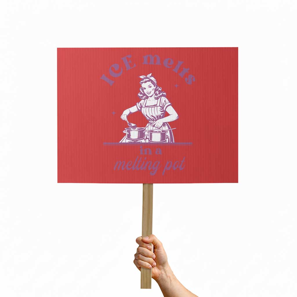 Ice Melts In A Melting Pot Protest Sign Funny Cooking Woman Retro Feminist Political Statement TS02 Horizontal 18