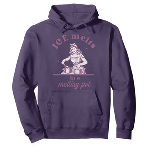 Ice Melts In A Melting Pot Hoodie Funny Cooking Woman Retro Feminist Political Statement TS02 Purple Print Your Wear