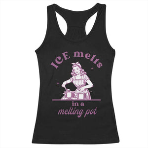 Ice Melts In A Melting Pot Racerback Tank Top Funny Cooking Woman Retro Feminist Political Statement TS02 Black Print Your Wear