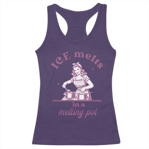 Ice Melts In A Melting Pot Racerback Tank Top Funny Cooking Woman Retro Feminist Political Statement TS02 Purple Print Your Wear