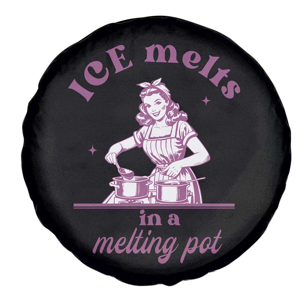 Ice Melts In A Melting Pot Spare Tire Cover Funny Cooking Woman Retro Feminist Political Statement TS02 Print Your Wear