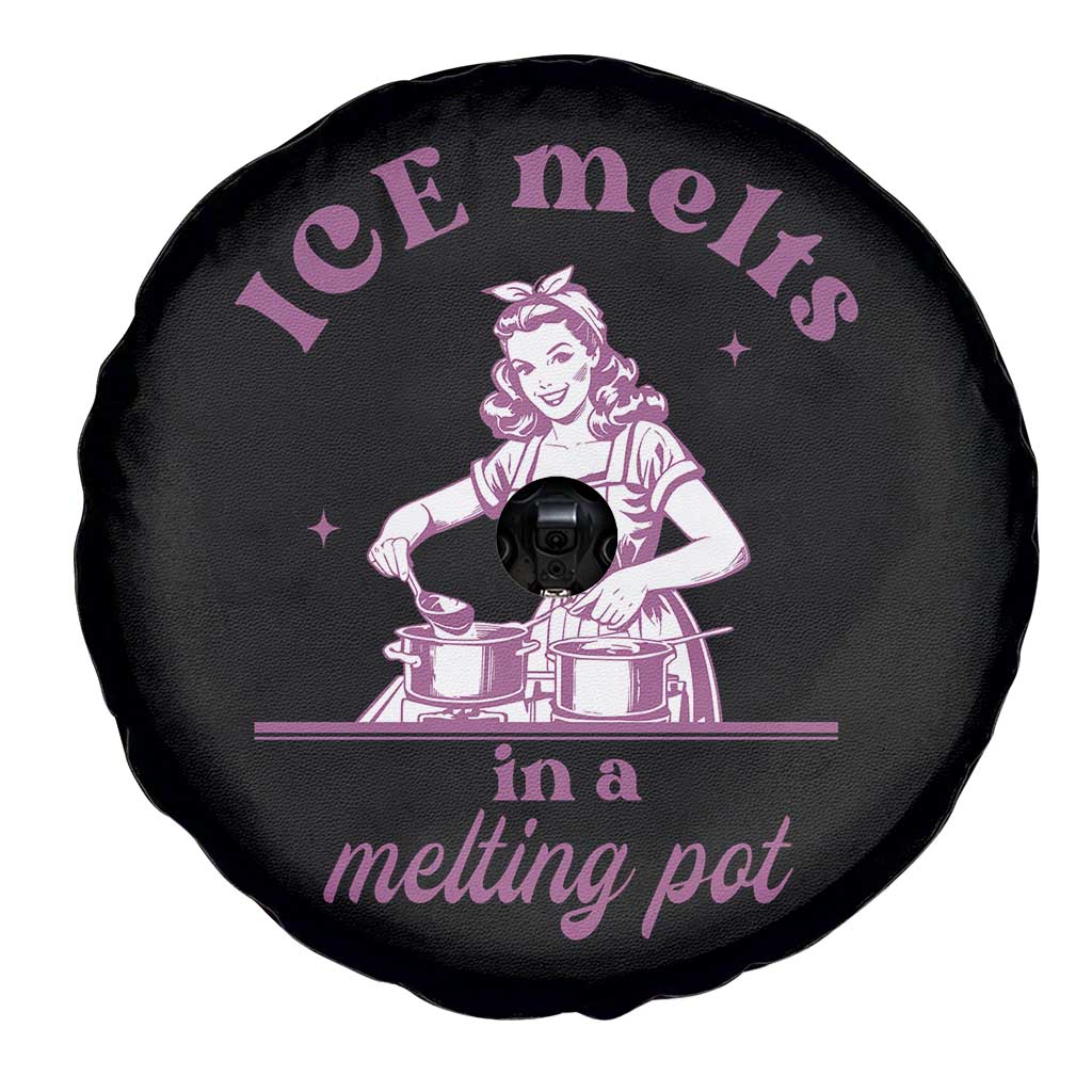 Ice Melts In A Melting Pot Spare Tire Cover Funny Cooking Woman Retro Feminist Political Statement TS02 Print Your Wear