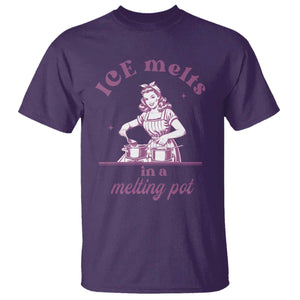 Ice Melts In A Melting Pot T Shirt Funny Cooking Woman Retro Feminist Political Statement TS02 Purple Print Your Wear
