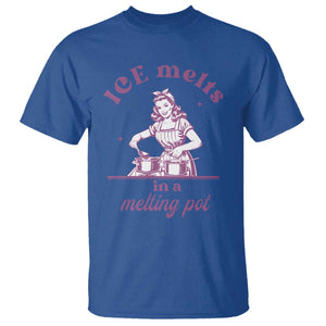 Ice Melts In A Melting Pot T Shirt Funny Cooking Woman Retro Feminist Political Statement TS02 Royal Blue Print Your Wear