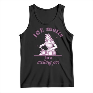 Ice Melts In A Melting Pot Tank Top Funny Cooking Woman Retro Feminist Political Statement TS02 Black Print Your Wear