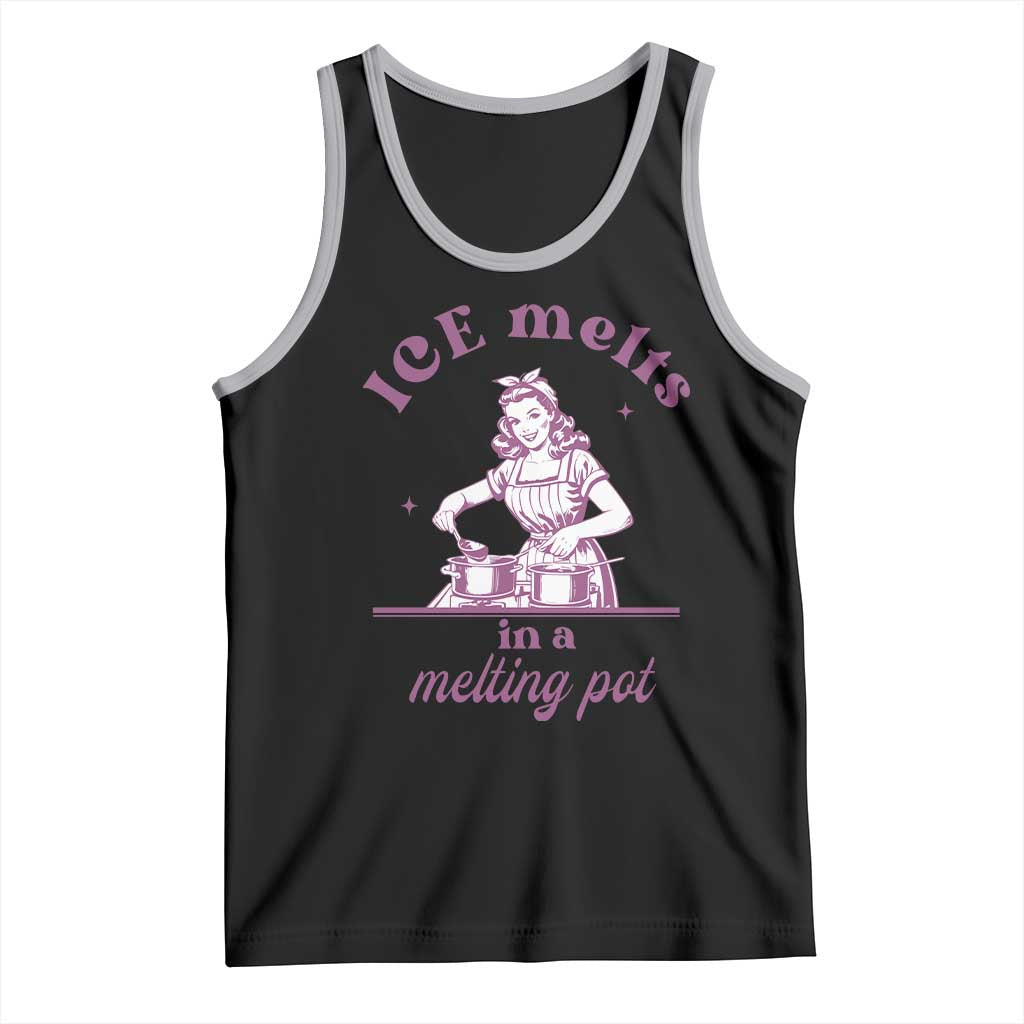 Ice Melts In A Melting Pot Tank Top Funny Cooking Woman Retro Feminist Political Statement TS02 Black Athletic Heather Print Your Wear