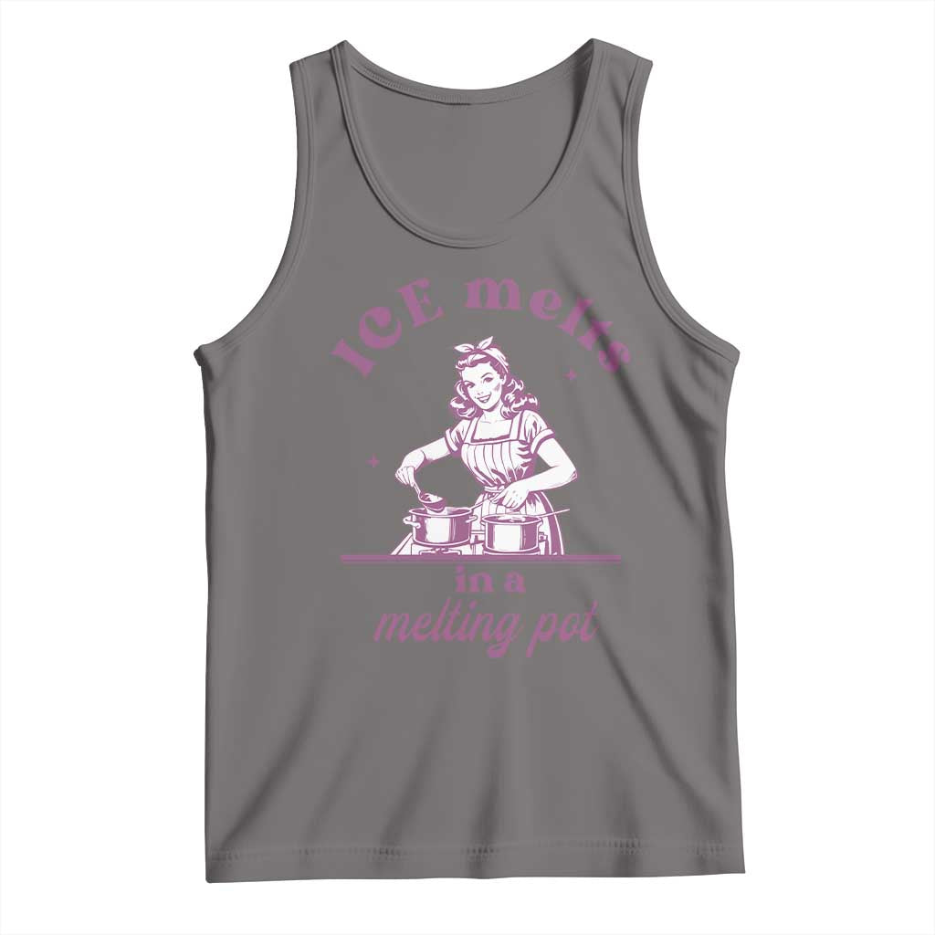 Ice Melts In A Melting Pot Tank Top Funny Cooking Woman Retro Feminist Political Statement TS02 Deep Heather Print Your Wear