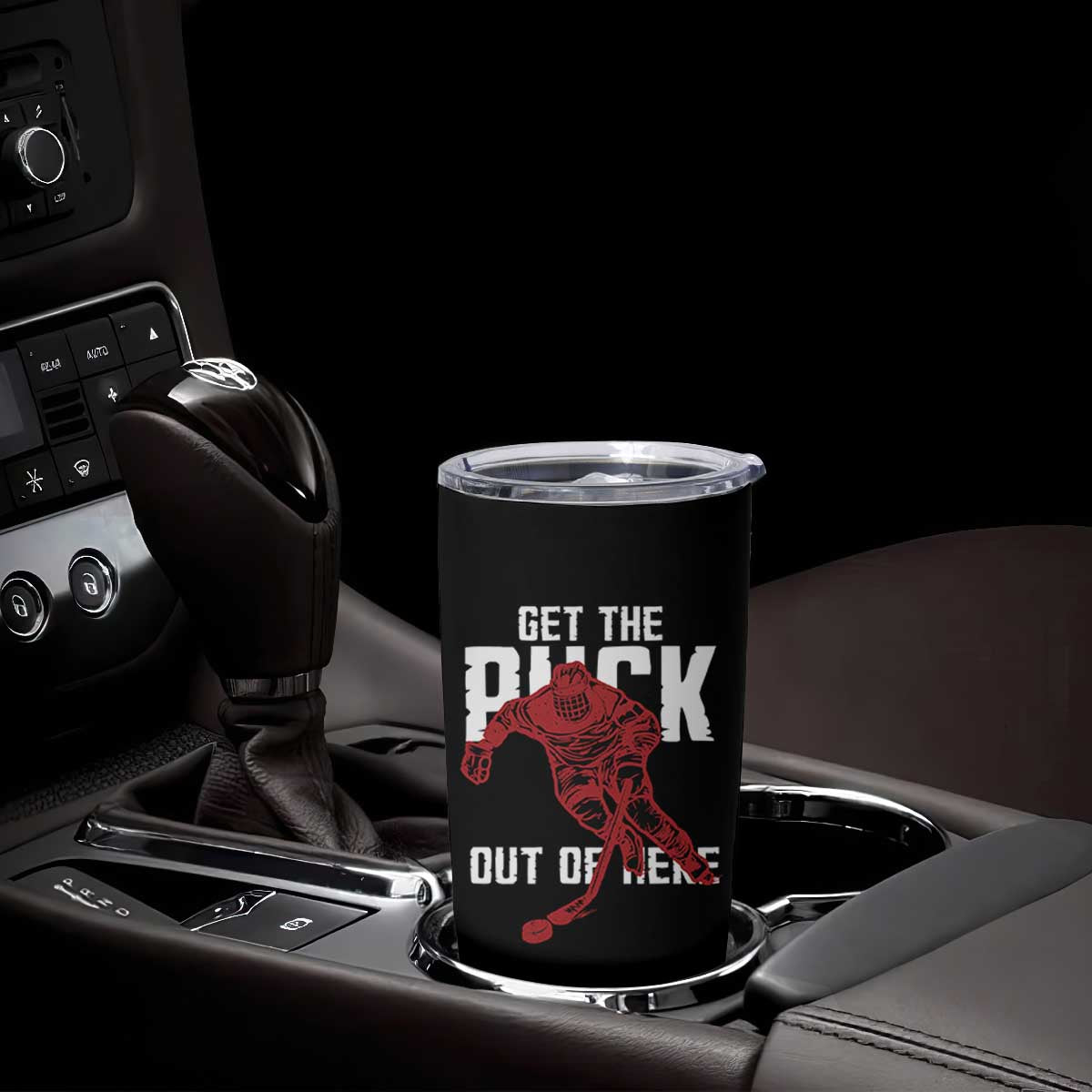 Get The Puck Out of Here Tumbler Cup Sarcastic Ice Hockey Pun Humor TS02 Print Your Wear