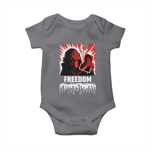 Freedom Iran Women Revolution 2026 Baby Onesie Lighting Cigarette with Burning Portrait Graphic TS02 Charcoal Print Your Wear