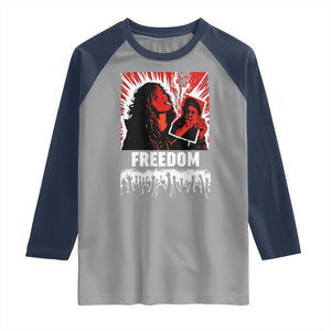 Freedom Iran Women Revolution 2026 Raglan Shirt Lighting Cigarette with Burning Portrait Graphic TS02 Sport Gray Navy Print Your Wear