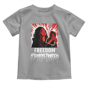 Freedom Iran Women Revolution 2026 Toddler T Shirt Lighting Cigarette with Burning Portrait Graphic TS02 Sport Gray Print Your Wear
