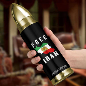 Free Iran Revolution 2026 Bullet Tumbler Sun and Lion Flag Iranian Freedom Justice TS02 Print Your Wear