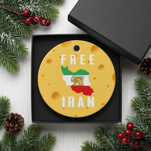 Free Iran Revolution 2026 Ceramic Ornament Sun and Lion Flag Iranian Freedom Justice TS02 1pc Yellow Cheese Print Your Wear