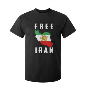Free Iran Revolution 2026 T Shirt For Kid Sun and Lion Flag Iranian Freedom Justice TS02 Black Print Your Wear