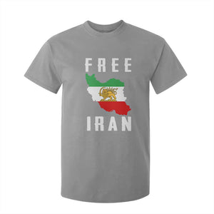 Free Iran Revolution 2026 T Shirt For Kid Sun and Lion Flag Iranian Freedom Justice TS02 Sport Gray Print Your Wear