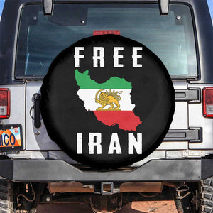 Free Iran Revolution 2026 Spare Tire Cover Sun and Lion Flag Iranian Freedom Justice TS02 No hole Black Print Your Wear