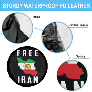 Free Iran Revolution 2026 Spare Tire Cover Sun and Lion Flag Iranian Freedom Justice TS02 Print Your Wear