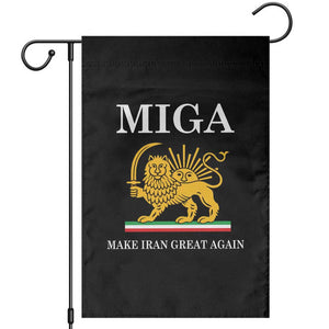 Make Iran Great Again Patriotic MIGA Garden Flag Lion and Sun Iranian Revolution Freedom Supporters TS02 Black Print Your Wear