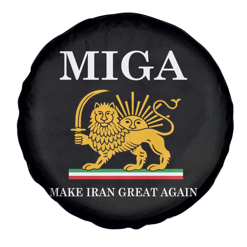 Make Iran Great Again Patriotic MIGA Spare Tire Cover Lion and Sun Iranian Revolution Freedom Supporters TS02 Print Your Wear