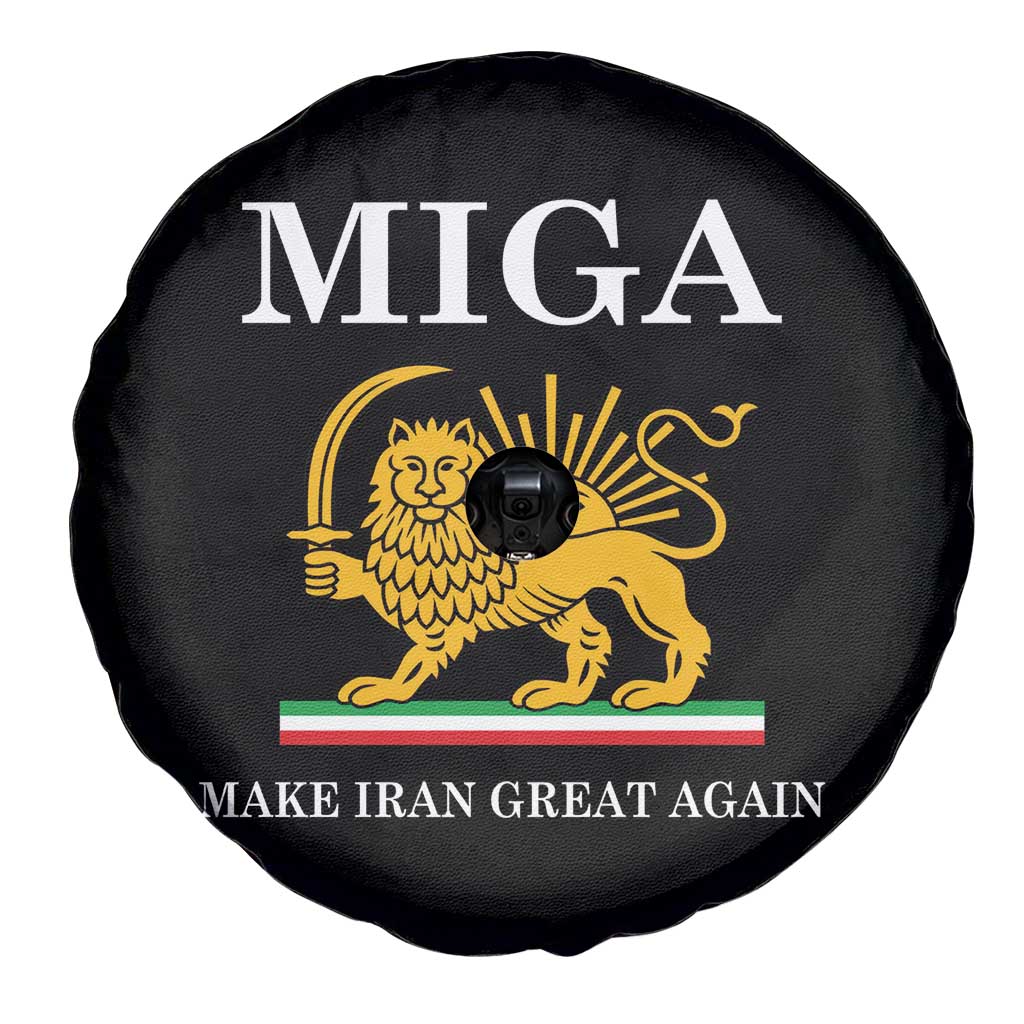 Make Iran Great Again Patriotic MIGA Spare Tire Cover Lion and Sun Iranian Revolution Freedom Supporters TS02 Print Your Wear