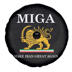 Make Iran Great Again Patriotic MIGA Spare Tire Cover Lion and Sun Iranian Revolution Freedom Supporters TS02 Print Your Wear