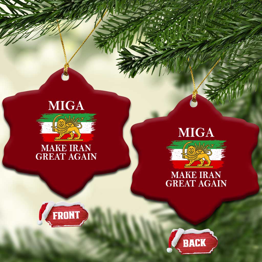 Make Iran Great Again Patriotic MIGA Ceramic Ornament Lion and Sun Flag Iranian Revolution TS02 Print Your Wear