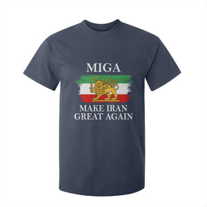 Make Iran Great Again Patriotic MIGA T Shirt For Kid Lion and Sun Flag Iranian Revolution TS02 Navy Print Your Wear