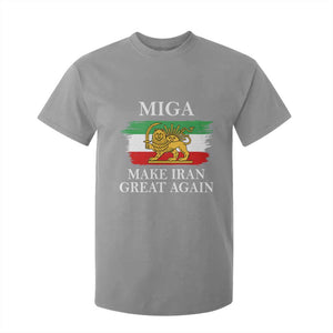 Make Iran Great Again Patriotic MIGA T Shirt For Kid Lion and Sun Flag Iranian Revolution TS02 Sport Gray Print Your Wear