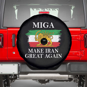 Make Iran Great Again Patriotic MIGA Spare Tire Cover Lion and Sun Flag Iranian Revolution TS02 Black Print Your Wear