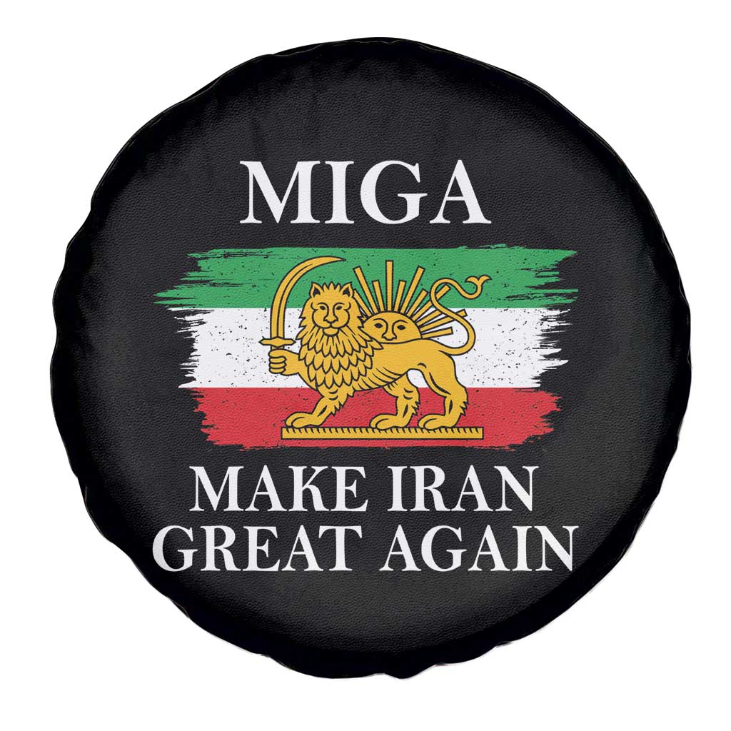 Make Iran Great Again Patriotic MIGA Spare Tire Cover Lion and Sun Flag Iranian Revolution TS02 Print Your Wear