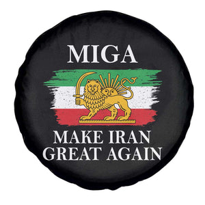 Make Iran Great Again Patriotic MIGA Spare Tire Cover Lion and Sun Flag Iranian Revolution TS02 Print Your Wear