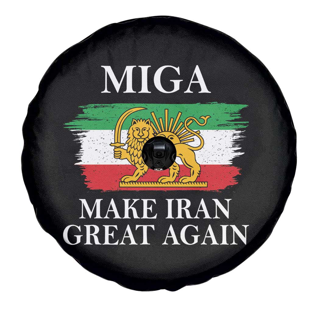 Make Iran Great Again Patriotic MIGA Spare Tire Cover Lion and Sun Flag Iranian Revolution TS02 Print Your Wear