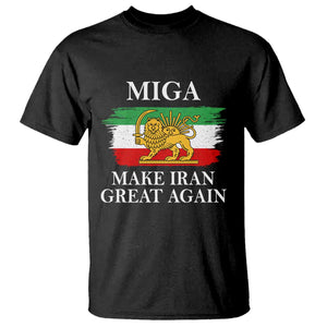 Make Iran Great Again Patriotic MIGA T Shirt - Lion and Sun Flag Iranian Revolution Tee TS02 Black Print Your Wear