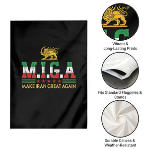 Make Iran Great Again Patriotic MIGA Garden Flag Lion and Sun Persian Flag Freedom Iranian Revolution TS02 Print Your Wear