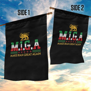 Make Iran Great Again Patriotic MIGA Garden Flag Lion and Sun Persian Flag Freedom Iranian Revolution TS02 Print Your Wear