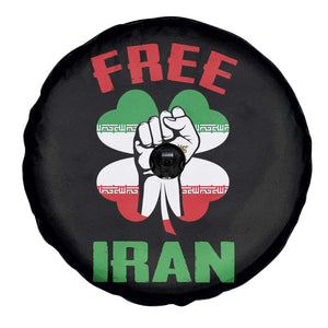 Free Iran Raised Fist and Persian Flag Clover Spare Tire Cover Lion and Sun Freedom Fighter Iranian Revolution TS02 Print Your Wear