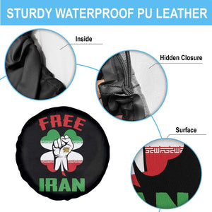 Free Iran Raised Fist and Persian Flag Clover Spare Tire Cover Lion and Sun Freedom Fighter Iranian Revolution TS02 Print Your Wear