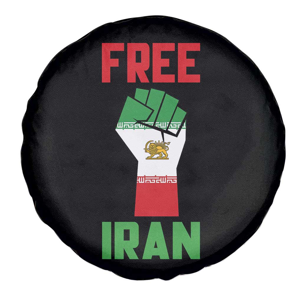 Free Iran Raised Fist Spare Tire Cover Persian Flag Lion and Sun Emblem Iranian Revolution TS02 Print Your Wear