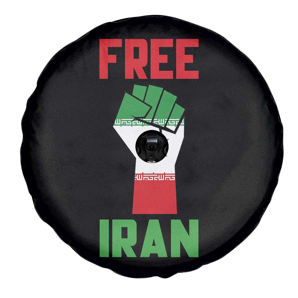 Free Iran Raised Fist Spare Tire Cover Persian Flag Lion and Sun Emblem Iranian Revolution TS02 Print Your Wear