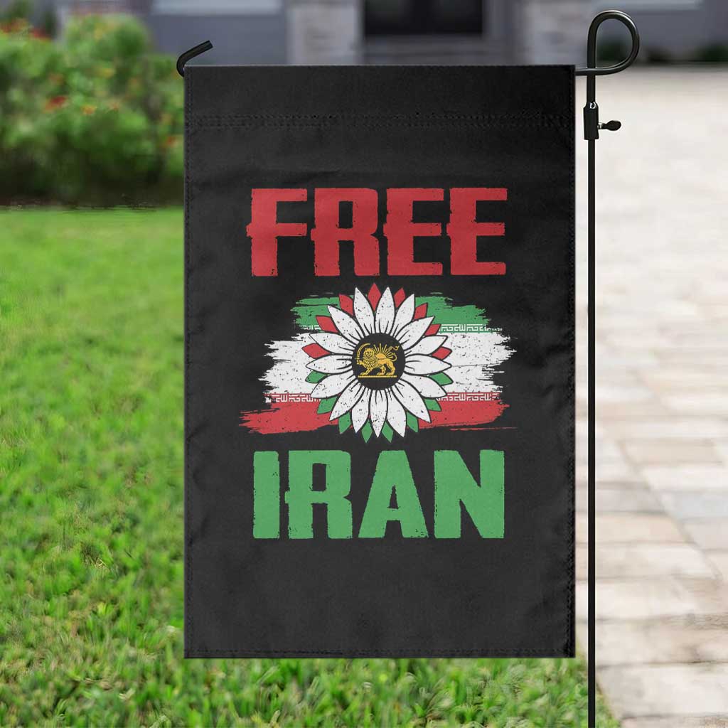 Free Iran Sunflower Garden Flag Persian Flag Lion and Su Iranian Revolution Freedom Supporters TS02 Print Your Wear